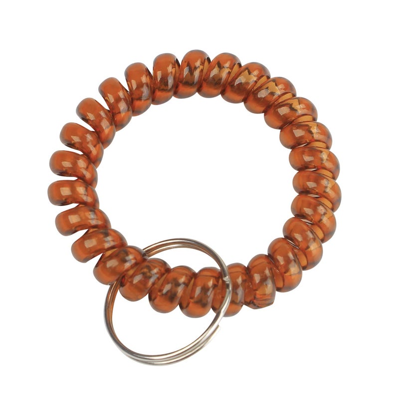 BIHRTC Pack Of 5 Colorful Spring Spiral Coil Keychain Bracelets Stretchy Key Chain Bracelet Wrist Band Key Ring Holder Wrist Random Color - Image 2